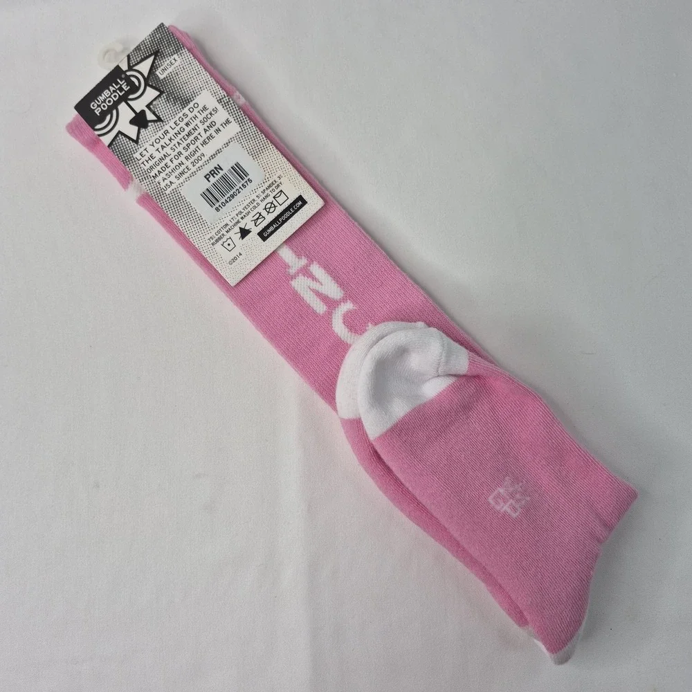Gumball Poodle Adult OSFM Unisex Socks Novelty Princess Pink Knee High 2014 NEW
